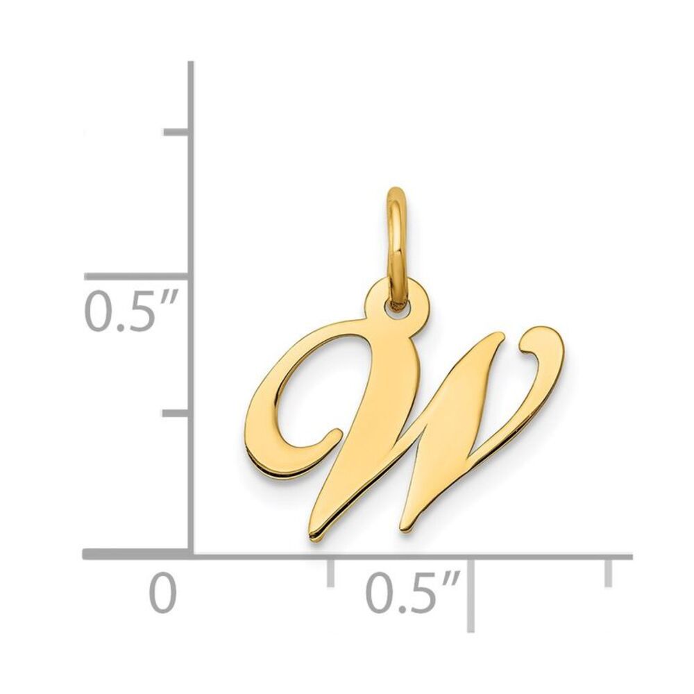 Kazi Luxury 14k Yellow Gold Small Fancy Script Le… - image 3